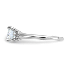 14k White Gold 1 1/2 carat Certified Lab Grown Diamond VS/SI+ G+ Round Complete Solitaire Engagement Ring