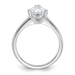 14k White Gold 1 3/4 carat Lab Grown Diamond VS/SI+ G+ Pear Solitare Complete Engagement Ring