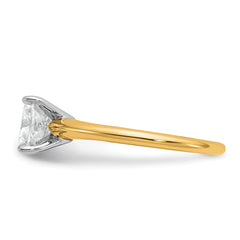 14k White Gold 1 1/2 carat Lab Grown Diamond VS/SI+ G+ Cushion Complete Solitare Engagement Ring