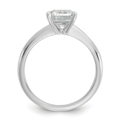 14k White Gold 2 carat Certified Lab Grown Diamond VS+ F+ Emerald Solitare Complete Engagement Ring