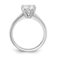 14k Two-tone 2 1/2 carat Certified Lab Grown Diamond VS/SI+ G+ Cushion Complete Solitare Engagement Ring