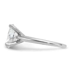 14k White Gold 2 1/4 carat Certified Lab Grown Diamond VS/SI+ G+ Oval Complete Solitaire Engagement Ring