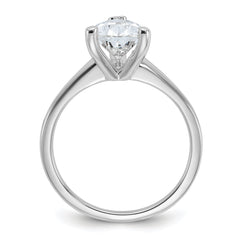 14k White Gold 2 1/4 carat Certified Lab Grown Diamond VS/SI+ G+ Pear Solitare Complete Engagement Ring