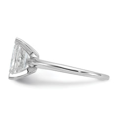 14k White Gold 2 1/4 carat Lab Grown Diamond VS/SI+ G+ Radiant Solitare Complete Engagement Ring