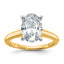 2-1/2 Carat Lab-Grown Diamond Oval Solitaire Engagement Ring