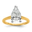 2-1/2 Carat Lab-Grown Diamond Pear Solitaire Engagement Ring
