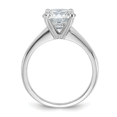14k White Gold 2 1/2 carat Lab Grown Diamond VS/SI+ G+ Round Complete Solitaire Engagement Ring