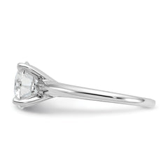 14k White Gold 2 1/2 carat Certified Lab Grown Diamond VS+ F+ Round Complete Solitaire Engagement Ring