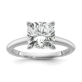 14k Two-tone 4 carat Certified Lab Grown Diamond VS/SI+ G+ Cushion Complete Solitare Engagement Ring