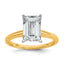 3 Carat Lab-Grown Diamond Octagon / Emerald Solitaire Engagement Ring
