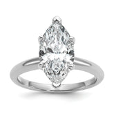 14k White Gold 3 carat Certified Lab Grown Diamond VS/SI+ G+ Marquise Solitare Complete Engagement Ring