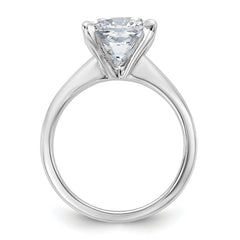 14k Two-tone 5 carat Certified Lab Grown Diamond VS/SI+ G+ Cushion Complete Solitare Engagement Ring