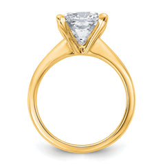 14k Two-tone 5 carat Certified Lab Grown Diamond VS+ F+ Cushion Complete Solitare Engagement Ring