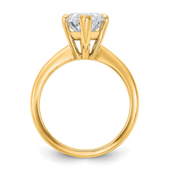 14k Two-tone 4 carat Certified Lab Grown Diamond VS+ F+ Marquise Solitare Complete Engagement Ring