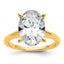 4 Carat Lab-Grown Diamond Oval Solitaire Engagement Ring