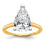 4 Carat Lab-Grown Diamond Pear Solitaire Engagement Ring