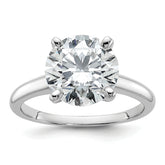 14k White Gold 4 carat Certified Lab Grown Diamond VS/SI+ G+ Round Complete Solitaire Engagement Ring