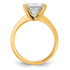 14k Two-tone 5 carat Certified Lab Grown Diamond VS+ F+ Emerald Solitare Complete Engagement Ring