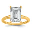5 Carat Lab-Grown Diamond Octagon / Emerald Solitaire Engagement Ring