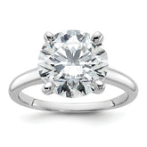 14k White Gold 5 carat Certified Lab Grown Diamond VS/SI+ G+ Round Complete Solitaire Engagement Ring
