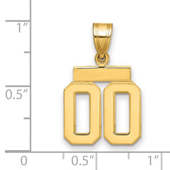 10k Small Polished Number 00 Charm