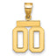 10k Small Polished Number 00 Charm