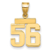 14k Small Polished Number 56 Charm