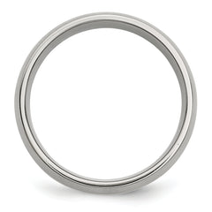 Chisel Stainless Steel with 14k Gold Inlay Brushed 8mm Band