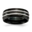 Black Brushed & Wedding Band in Stainless Steel, 8mm - Sophia Jewelers