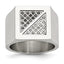 Black & White Diamond Men's Ring in Stainless Steel - Sophia Jewelers