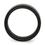 Chisel Stainless Steel Brushed Black IP-plated with Cross 9mm Band