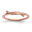 Stainless Steel Polished Pink IP-plated Twisted Ring