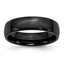 Chisel Stainless Steel Polished Black IP-plated 6mm Band