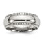 Chisel Stainless Steel Polished 8mm Textured Edged Band