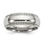 Textured Edge Wedding Band in Stainless Steel, 8mm - Sophia Jewelers