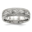 Chisel Diamond-Cut Wedding Band in Stainless Steel, 7mm - Sophia Jewelers