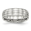 Chisel Stainless Steel Brushed and Polished 6.5mm Grooved Band