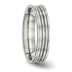 Stainless Steel Polished Ridged 5mm Band
