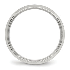Stainless Steel Polished w/Brushed Center Ridged 5mm Band