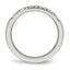 Chisel Stainless Steel Polished CZ 4mm Band