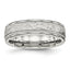 Hammered & Grooved Wedding Band in Stainless Steel, 6mm - Sophia Jewelers