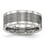 Stainless Steel Polished Grooved 8mm Comfort Fit Band - Sophia Jewelers