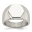 Men's Hexagon Signet Ring in Stainless Steel - Sophia Jewelers