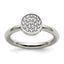 Cubic Zirconia Circle Ring in Stainless Steel - Sophia Jewelers