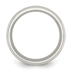 Chisel Stainless Steel Polished with Yellow IP-plated Inlay Design 8mm Band