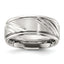 Chisel Stainless Steel Polished with Brushed Center Grooved 9.00mm Band