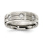 Chisel Stainless Steel Polished with Brushed Center with CZ 7.00mm Band
