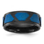 Chisel Black Wedding Band in Blue IP-Plated Stainless Steel, 8mm, Size 7–14 - Sophia Jewelers