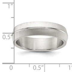 Chisel Stainless Steel Polished and Textured 6mm Band