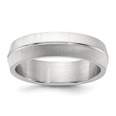 Chisel Stainless Steel Polished and Textured 6mm Band